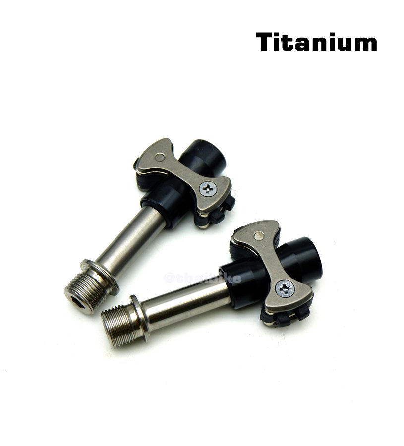 บันไดปั่นจักรยาน แกนไทเทเนี่ยม 69+ ใช้คลีทเหมือน speed play road bike pedals