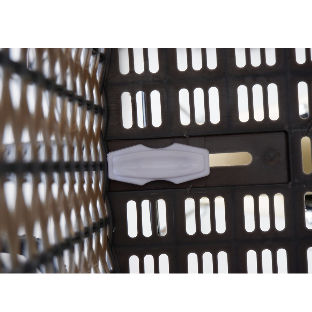 ตะกร้าพลาสติกสีเทา สำหรับจักรยานแม่บ้าน ขนาด 20 และ 24 นิ้ว พร้อมน็อตติดตั้ง