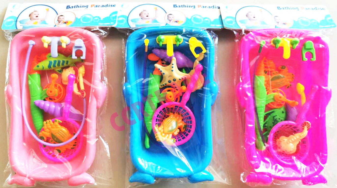 ชุดตกปลาแม่เหล็ก+อ่างน้ำถุง PVC 22.5x36 ซม.(1x3)