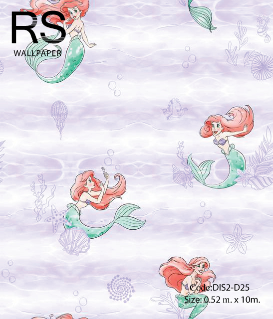 วอลเปเปอร์ลายการ์ตูนดิสนีย์ THE LITTLE MERMAID DIS2-D25