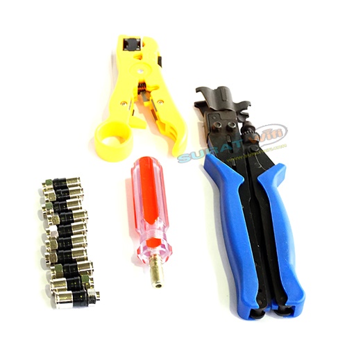 คีมย้ำหัวแบบอัดBNC สำหรับเข้าหัวสาย RG6,RG11,F-Type