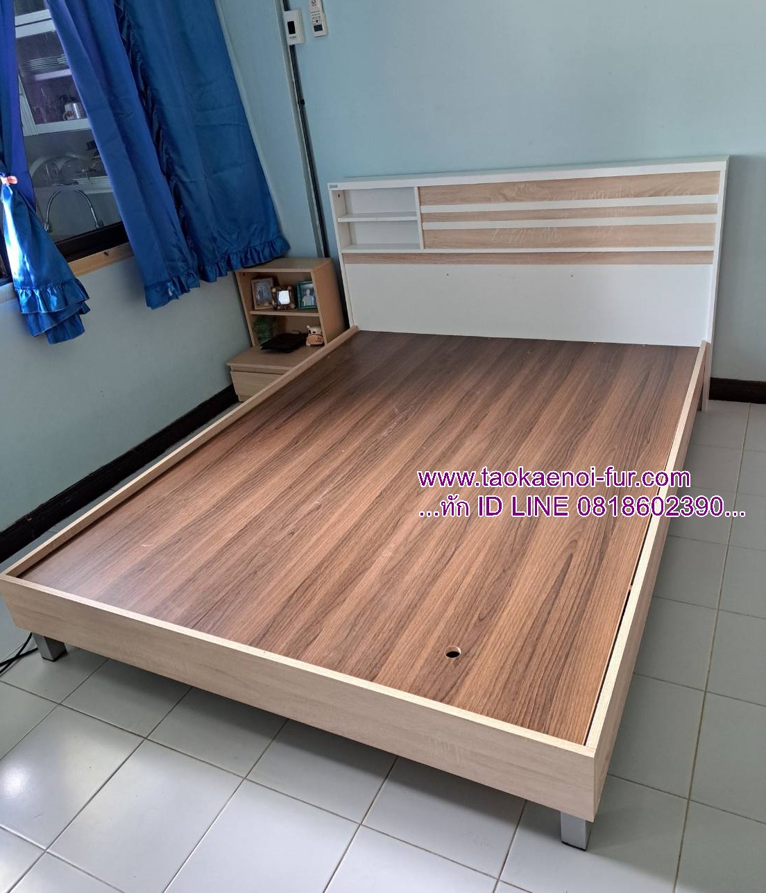 B509 เตียงไม้ 5 ฟุต