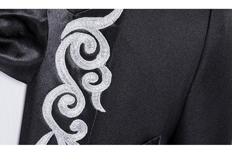 ST131- **พรีออเดอร์**สูททักสิโด้ผู้ชายสีดำ แขนยาว พร้อมแถบคาดเอว และกางเกง ชุดสูทเจ้าบ่าว สูทแฟนซี ถ่ายพรีเวดดิ้ง & ชุดแต่งงานแฟนซี (Fancy wedding dress) สูททักสิโด้ผู้ชายสีขาว