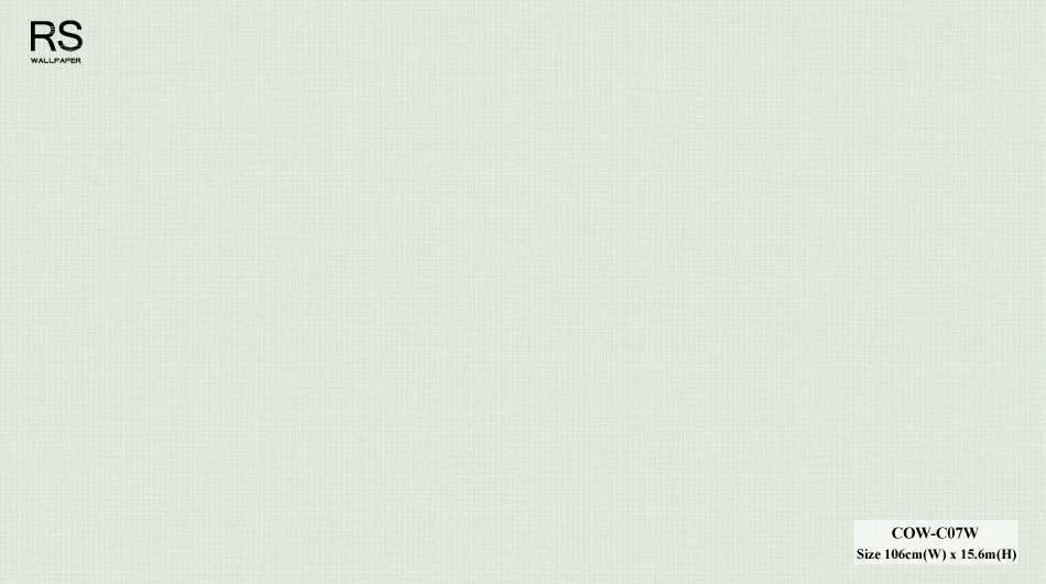 วอลเปเปอร์ลายผ้า สีพื้นเทาอ่อนอมเขียวอ่อน COW-C07W