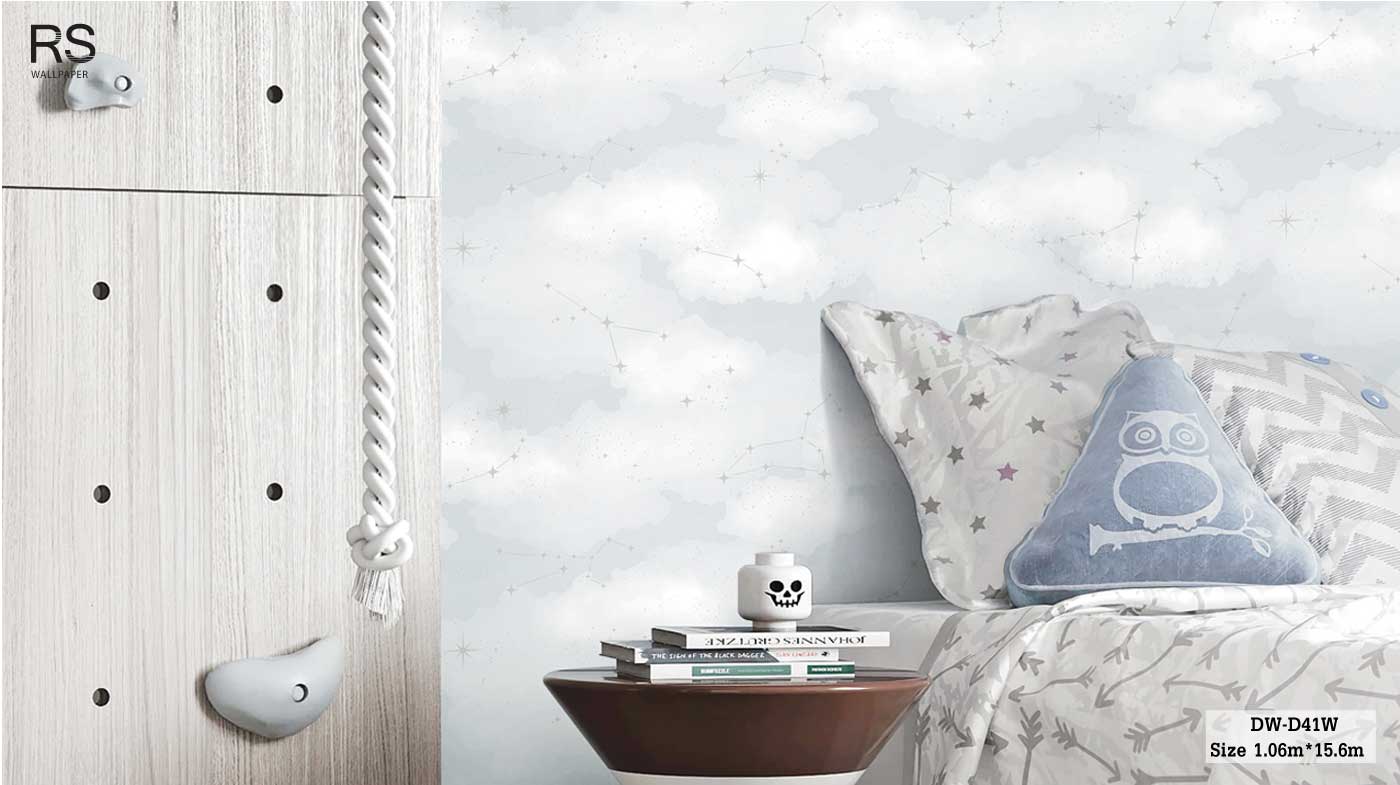 วอลเปเปอร์ ลายแสงดาวบนท้องฟ้า สีเทา DW-D41W