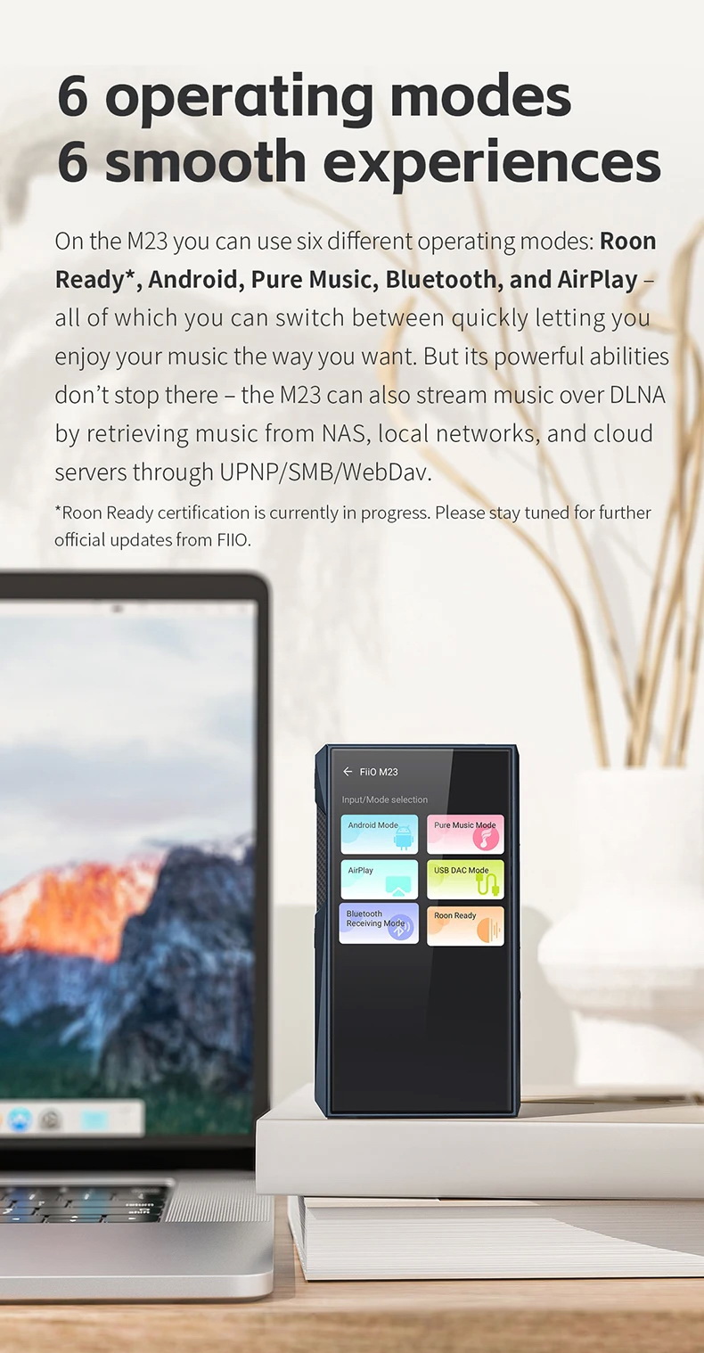FiiO M23 DAP พกพา Lossless รองรับ MQA, LDAC, Desktop Mode, Roon Ready, Dual Hi-Res ประกันศูนย์ไทย