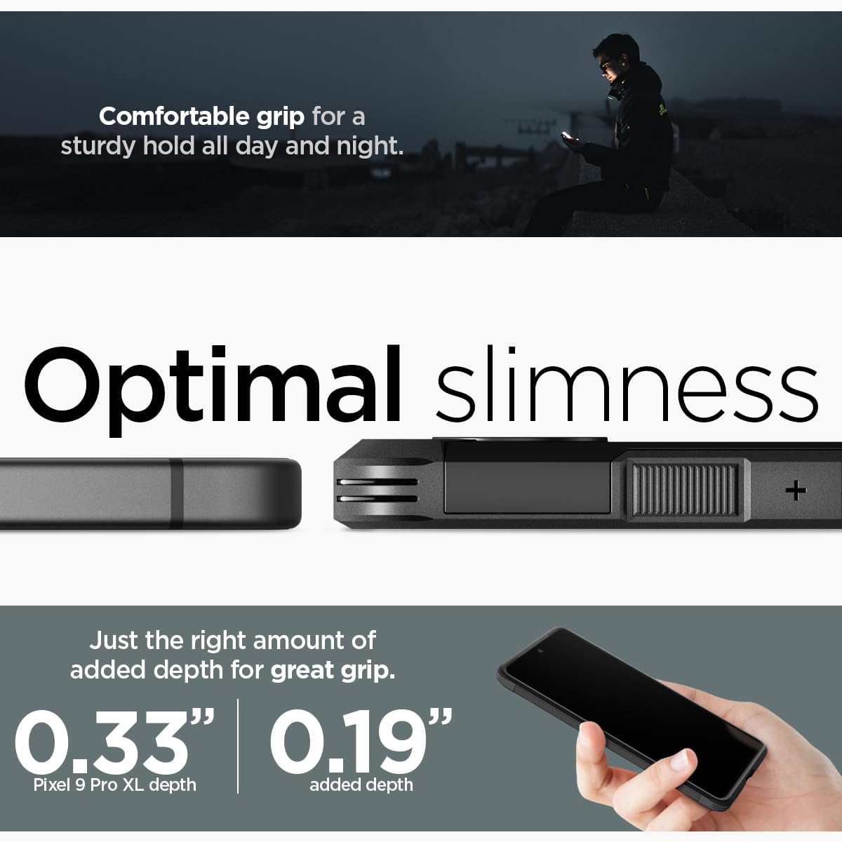 Spigen Tough Armor Designed for Pixel 9 Pro XL Case - Black