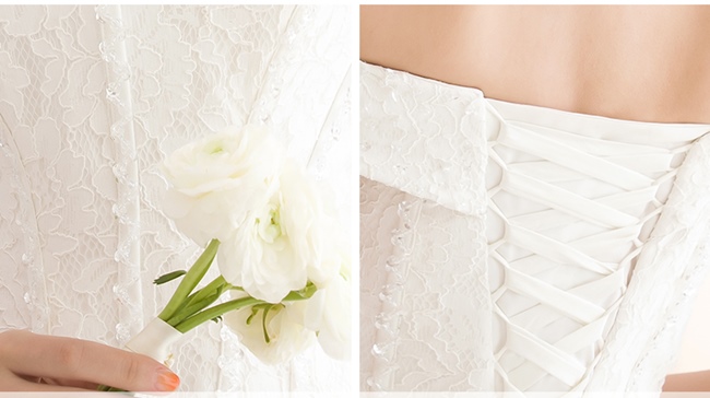 BR200 **พรีออเดอร์**ชุดแต่งงาน&ชุดเจ้าสาวแบบยาวสีขาวเกรดพรีเมี่ยม หรูหราน่ารัก สวยโดดเด่นไม่ซ้ำใคร