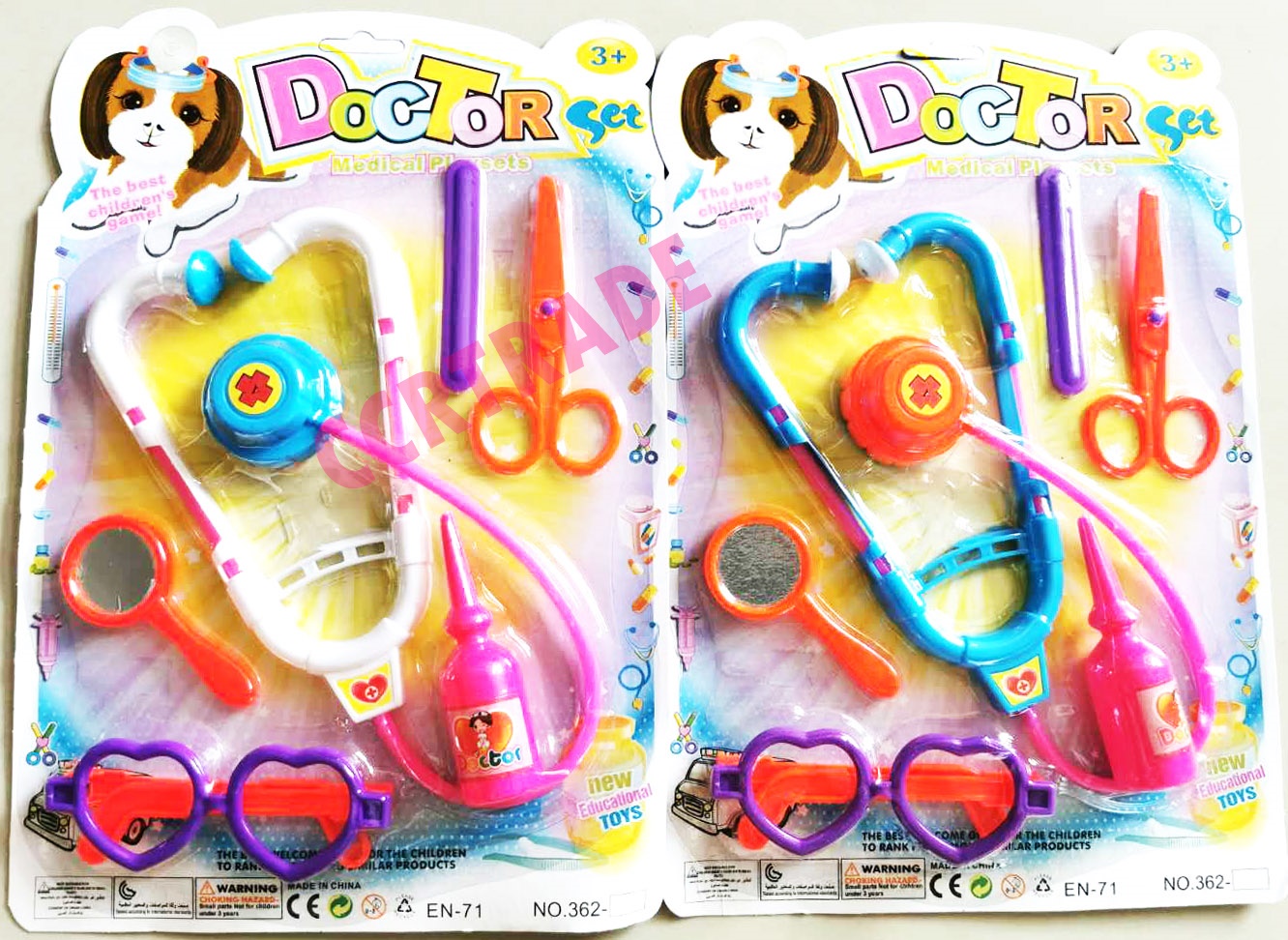 ชุดหมอหูฟัง+แว่นหัวใจแผงใหญ่ 31 ซม.