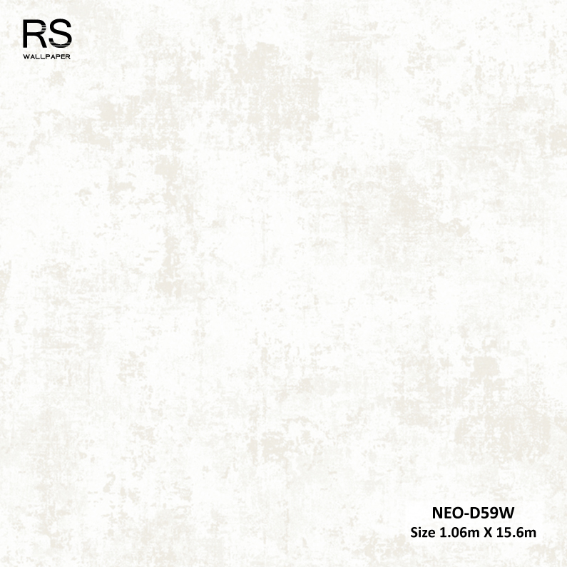 วอลเปเปอร์ลายปูนเปลือยคอนกรีต สีขาวครีม NEO-D59W