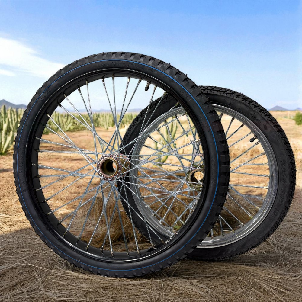 ชุดล้อสำเร็จรถเข็นสำเร็จรูป ดุมรถเข็น ใส่ยางนอกยางในแล้ว ขอบ 26x2 1/2 ขอบ17