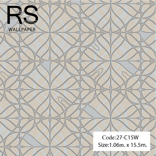 วอลเปเปอร์ลายโมเดิร์นคลาสสิคโทนสีเทา ชมพู 27-C15W