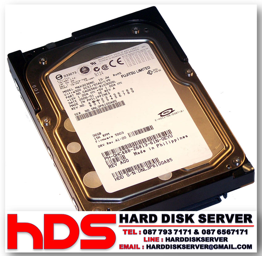 MAX3036NP FUJITSU 36GB 15K U320 SCSi 68PIN NHP HDD