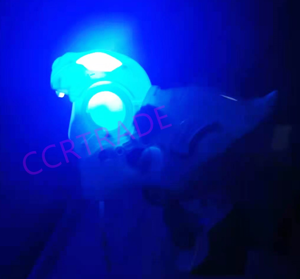 ปืนเป่าฟองไดโนเสาร์โรบอท+น้ำยา 2 ขวดมีเสียง มีไฟแผง 21x27 ซม.(1x3)