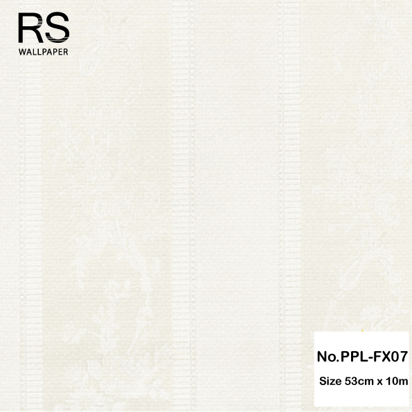 วอลเปเปอร์ลายดอกไม้บนลายทาง No.PPL-FX07
