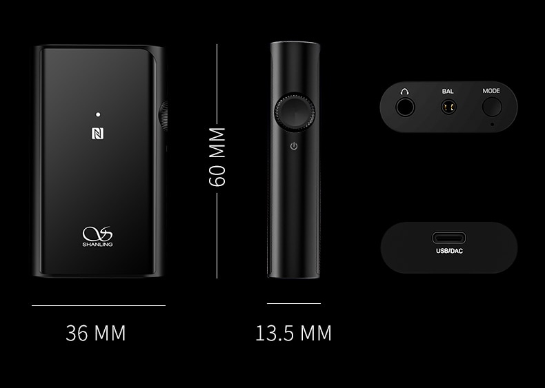 ขาย SHANLING UP4 DAC & AMP พกพารองรับ Bluetooth5.0 , LDAC , HWA , atpX HD , aptX LL , 96kHz/24bit