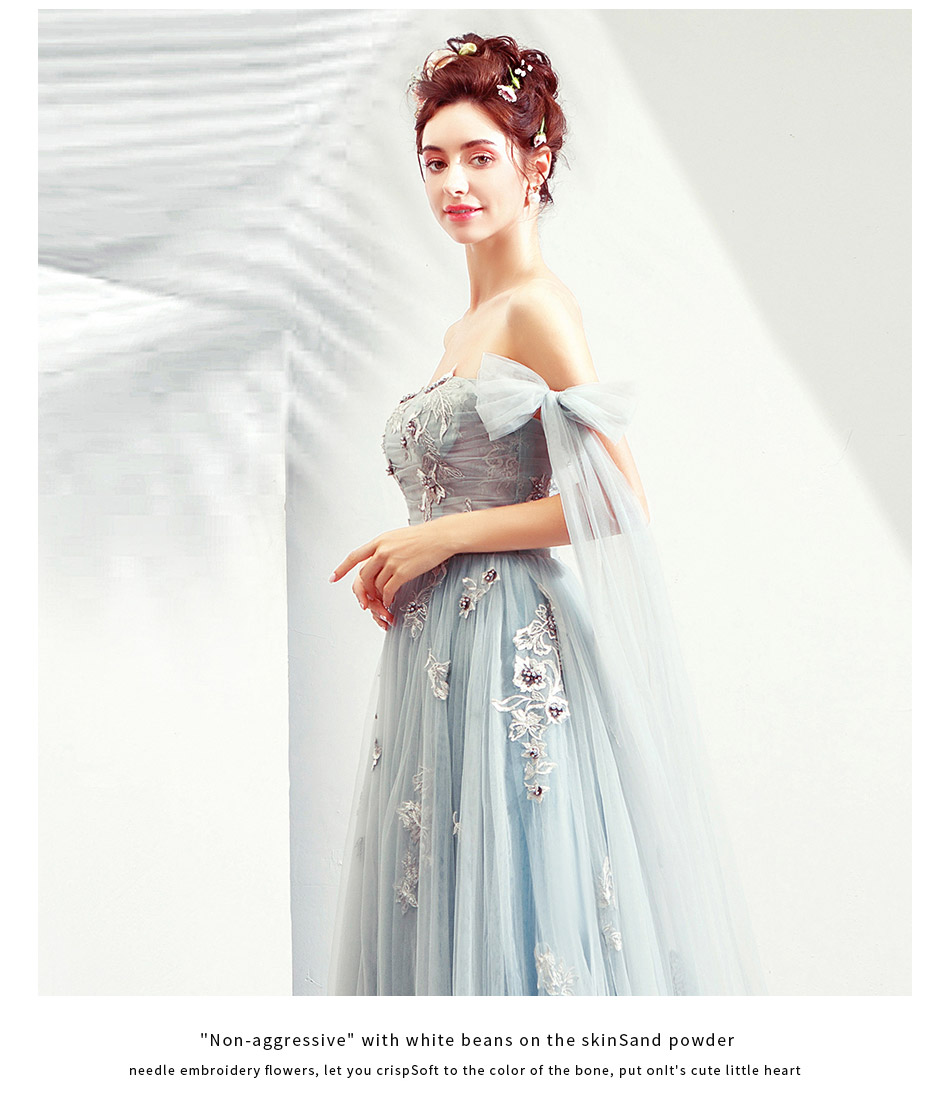 DL110 **พร้อมส่ง** ชุดออกงานสีเทา ชุดราตรี เดรสยาวออกงาน (Night party dresses) ชุดไปงานแต่งงานสวยๆ "ธีมสีเทา"