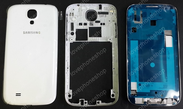 ชุดเคสกลางและฝาหลัง Samsung Galaxy S4 (i9500) สีขาว (Original Genuine Part) ส่งฟรี!