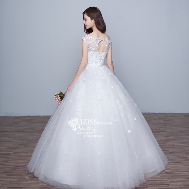 BR206 **พรีออเดอร์**ชุดแต่งงาน&ชุดเจ้าสาวแบบยาวสีขาวเกรดพรีเมี่ยม หรูหราน่ารัก สวยโดดเด่นไม่ซ้ำใคร