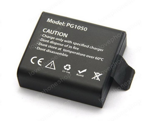 แบตเตอรี่ Action Camera PG1050 For Remex SD-02,SJCAM,SJ4000,SJ5000,SJ6000,SJ800-1050mah ส่งฟรี!