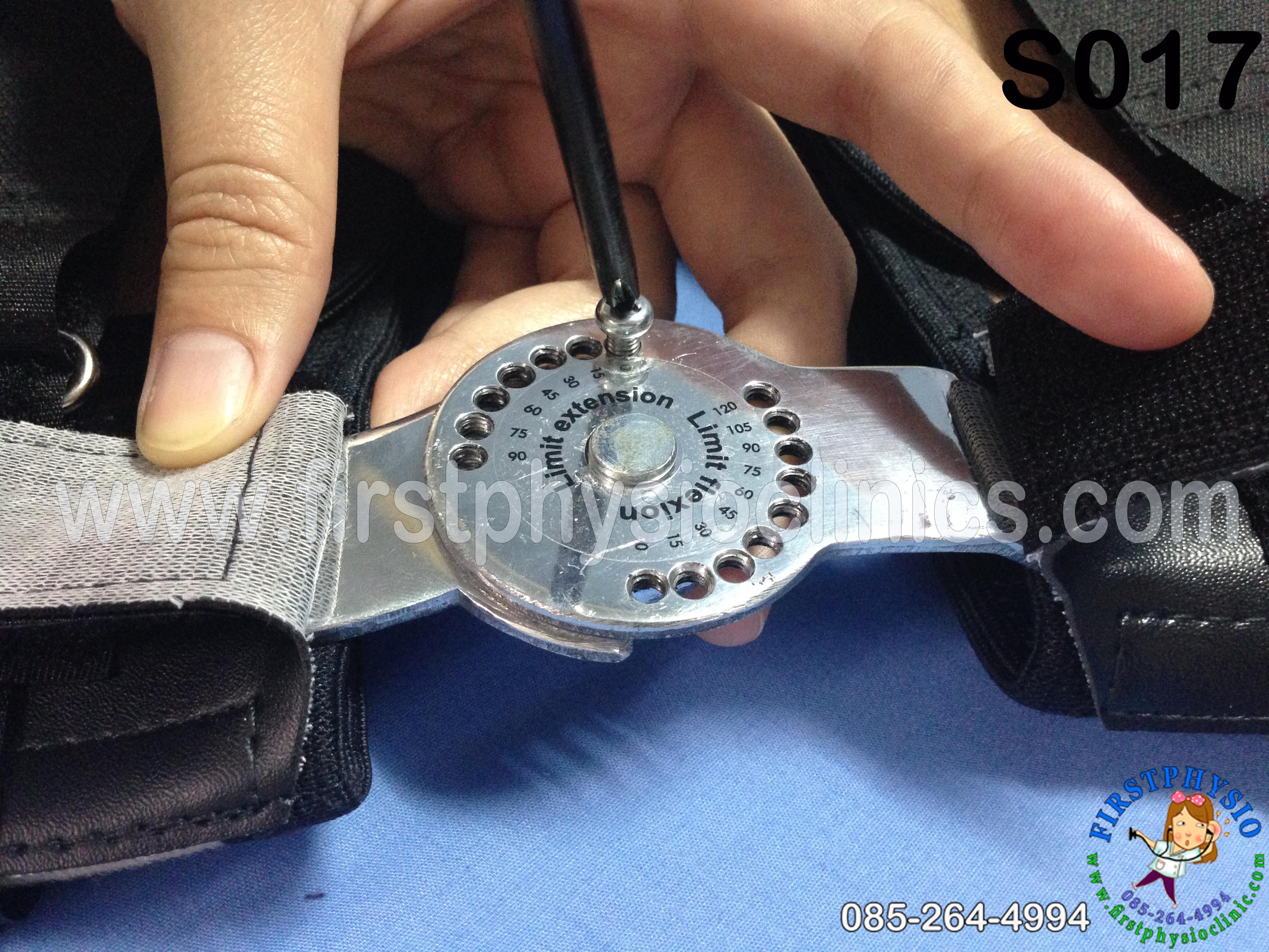 อุปกรณ์พยุงเข่าปรับองศาได้แบบสั้น/ประคองเข่าปรับมุม/พยุงเข่าแกนอลูมิเนียม Hinge Knee Support