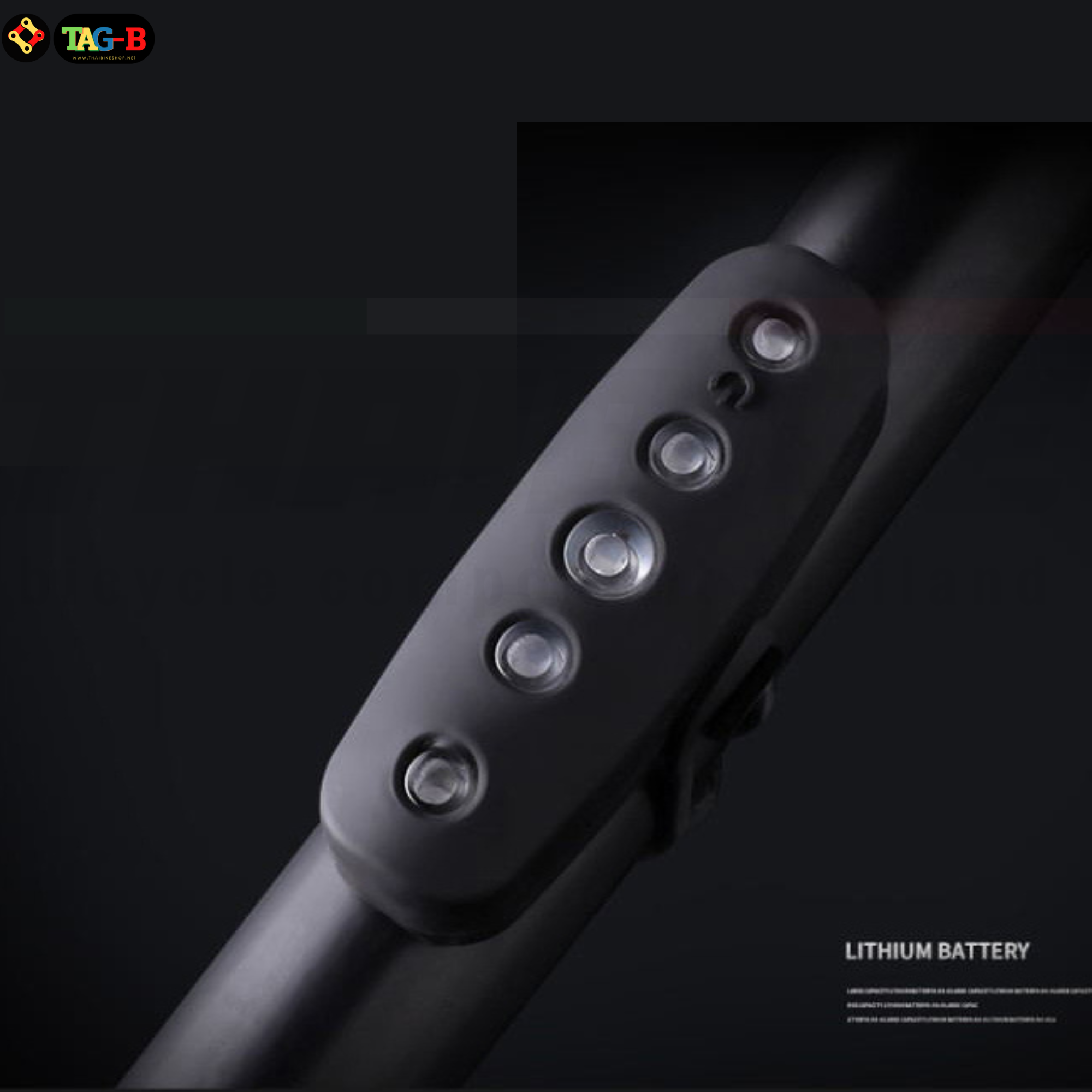 ไฟท้ายจักรยานแบบซิลิโคนทรงมะขาม ยี่ห้อ DC-109 ชาร์จ USB