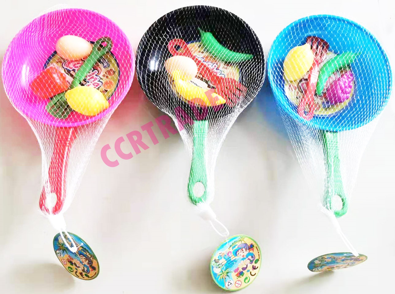 ชุดครัวกะทะสีหวานถุงตาข่าย 29 ซม.