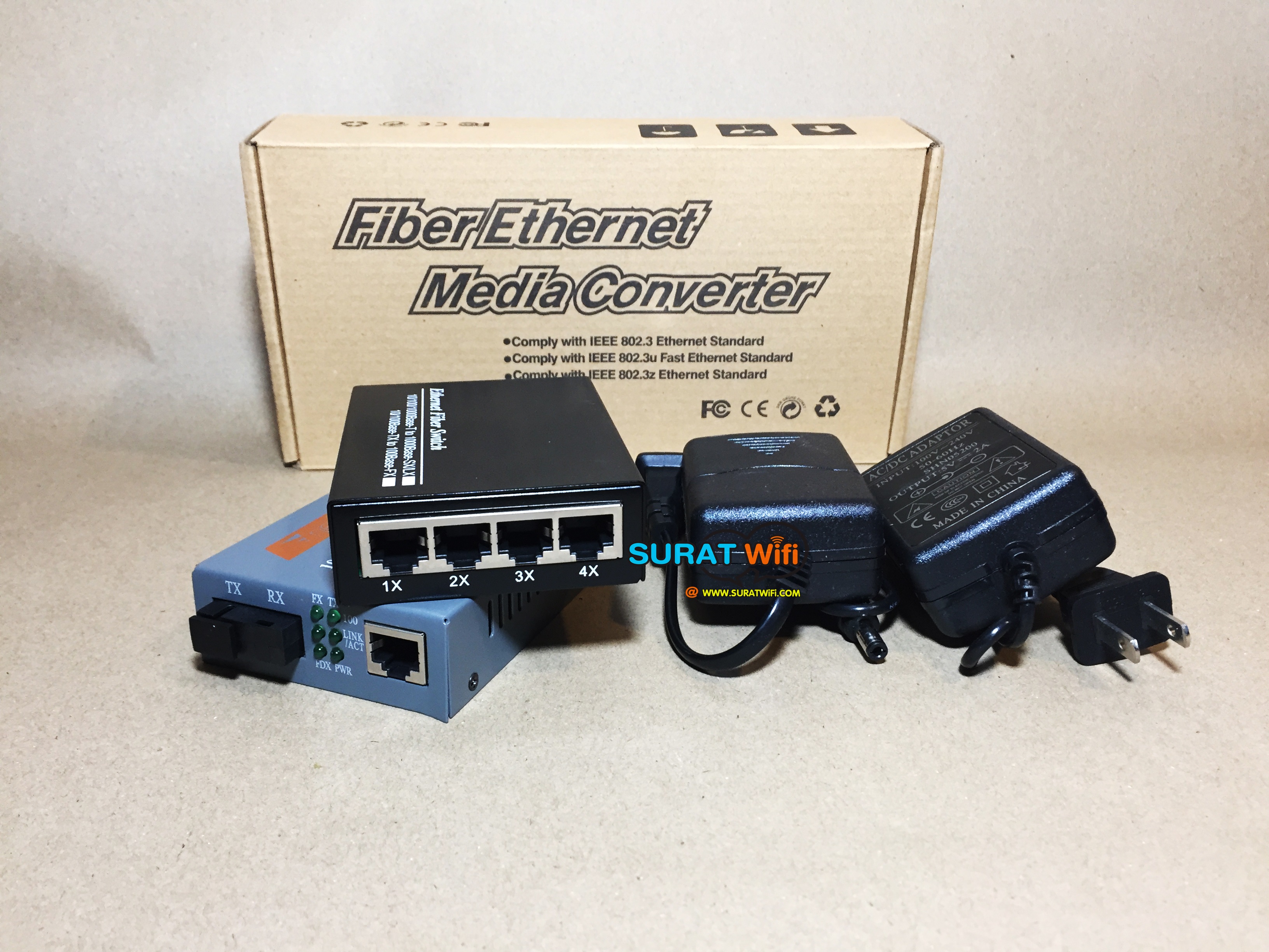 Fiber To Switch 4 port /100