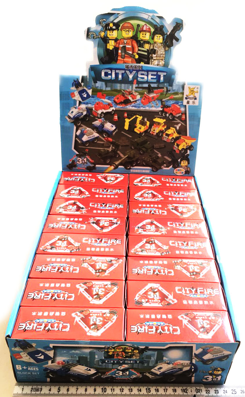 เลโก้ตัวต่อรถดับเพลิงกล่อง 11.5 ซม. (1x16)