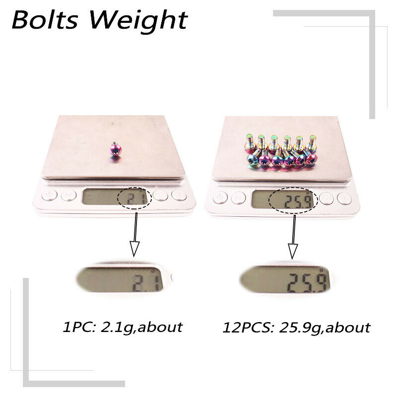 น็อตใบดิสจักรยาน KRSEC MTB Disk Brake Rotor Bolts M5x10mm 12pc