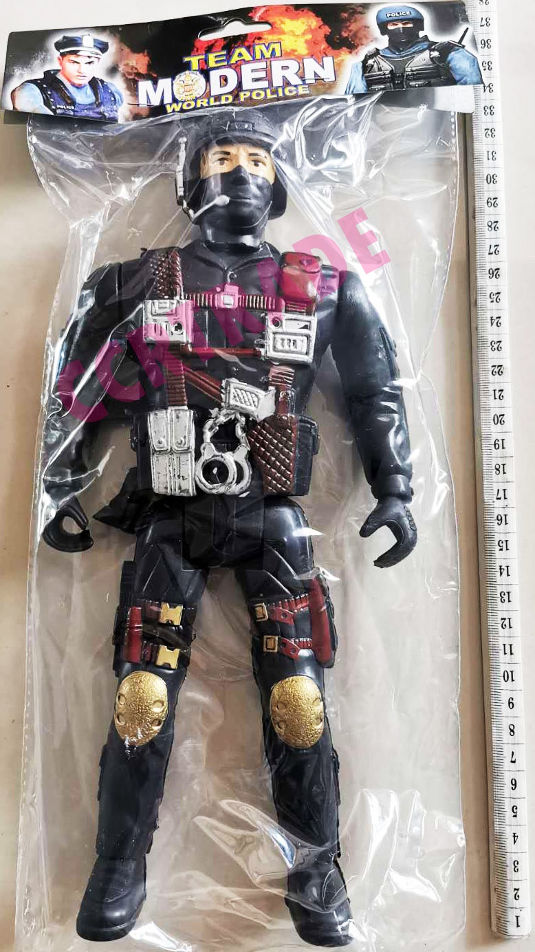 หุ่นตำรวจคอมมานโดจัมโบ้ถุง PVC 37 ซม.