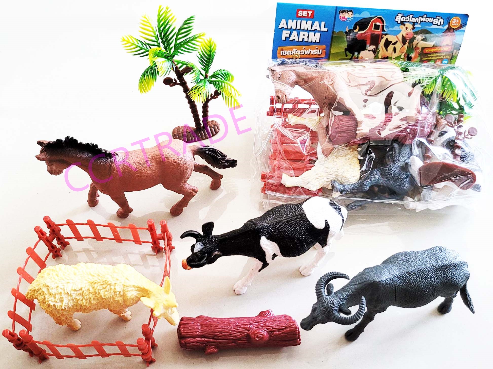 ชุดสัตว์ฟาร์มเพื่อนรัก 10 ชิ้นถุง PVC 16x19.5 ซม.(1x3)