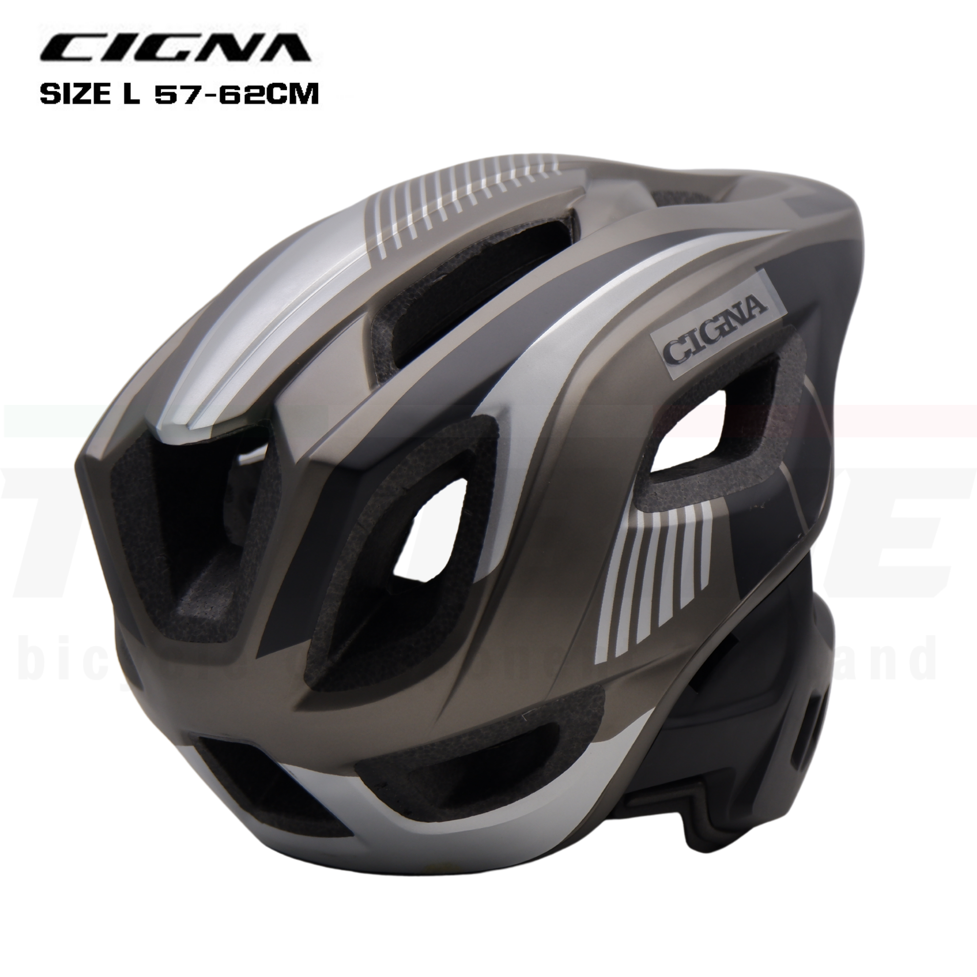 หมวกกันน็อคจักรยานแบบเต็มใบ หมวกผู้ใหญ่ THAIBIKE CIGNA มีกล่อง มีไฟ