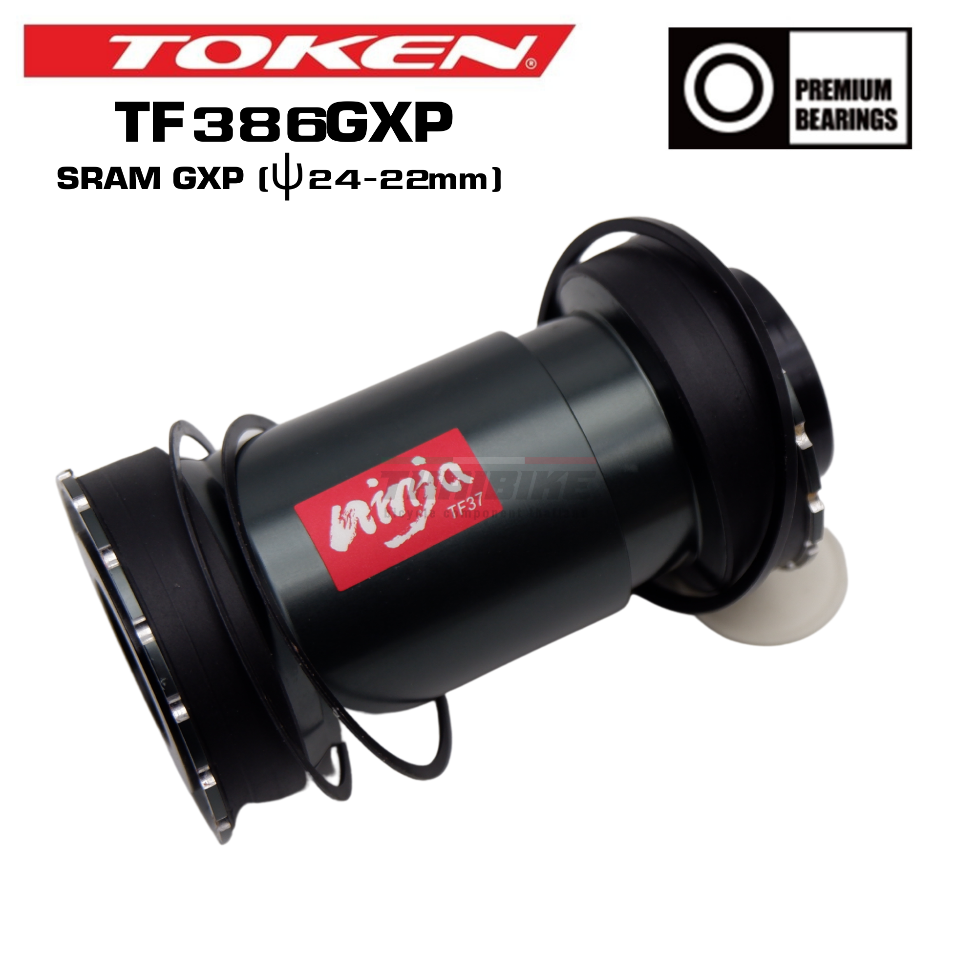 กะโหลกจักรยาน TOKEN TF386GXP เฟรม BB386 ขาจาน SRAM