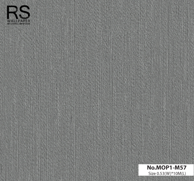วอลเปเปอร์สีเทาเข้ม มีลายเส้นในตัว No.MOP1-M57