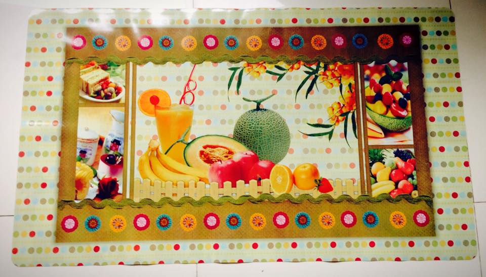 แผ่นปูโต๊ะพลาสติก 2 หน้า ขนาด 58x98 ซม.