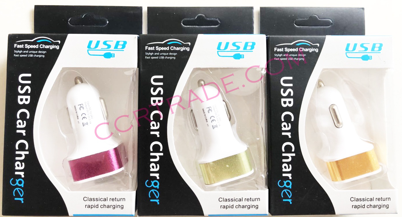 ที่ชาร์ตมือถือในรถ 2 ช่องกล่อง 14 ซม.