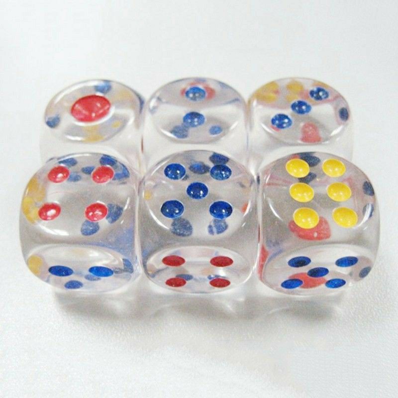 ลูกเต๋าใส 16mm ลูกเต๋าอะคลิลอก ♥️พร้อมส่งจากไทย งานดี สวยมาก🌈