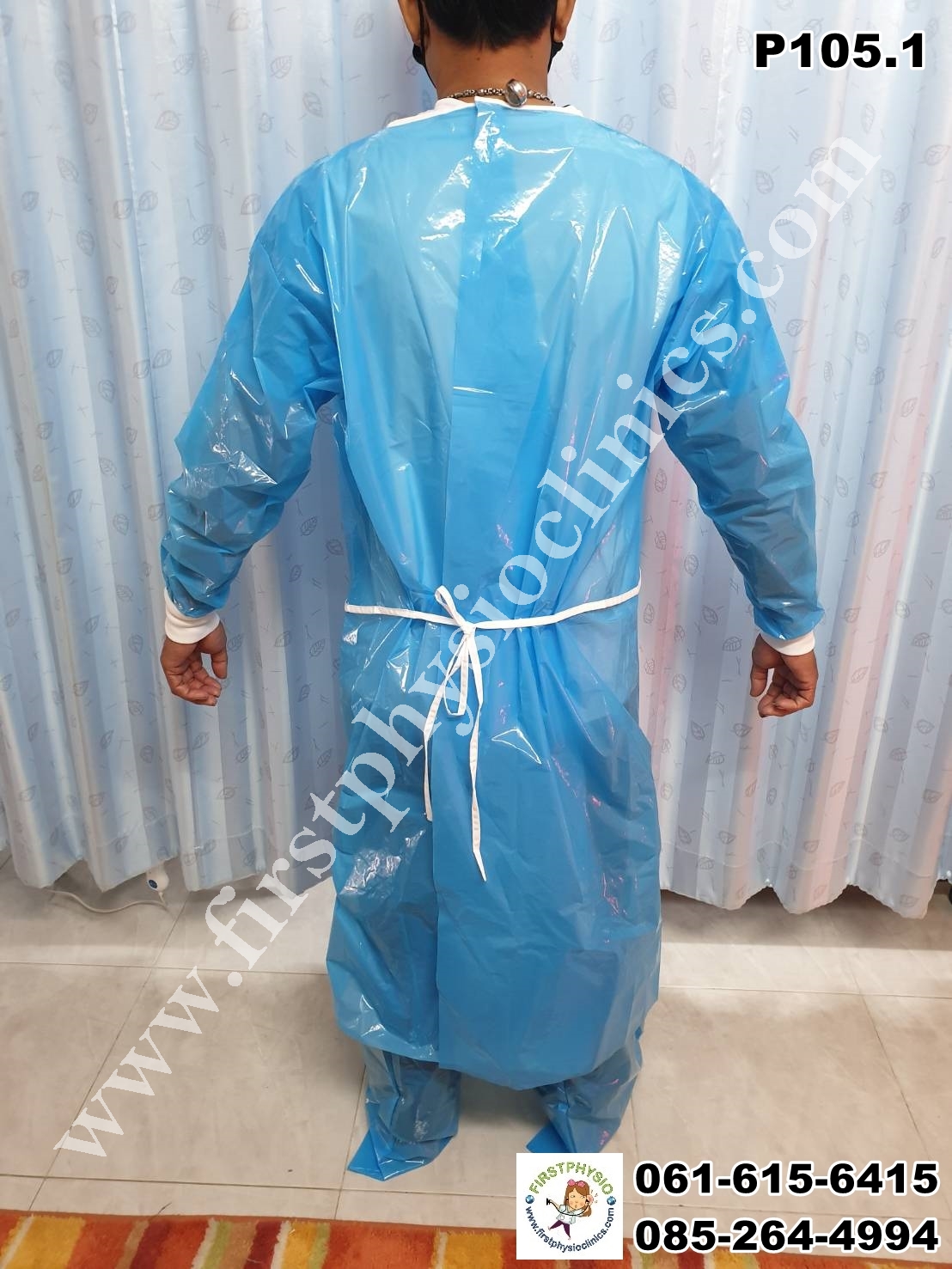 FIRSTPHYSIO ชุดคลุมผ่าตัด ชุดคลุมผ่าตัดสำหรับใช้ครั้งเดียว ชุดป้องกันโควิด 19 DISPOSABLE ISOLATION GOWN