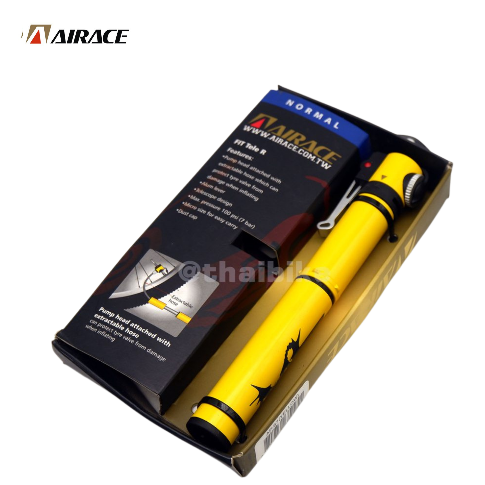 สูบจักรยานแบบพกพา AIRACE FIT Tele R