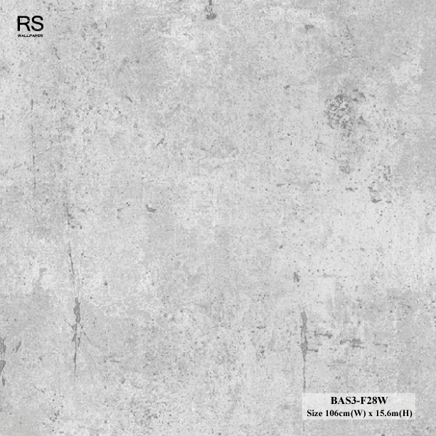 วอลเปเปอร์ลายปูนเปลือย สีเทา BAS3-F28W