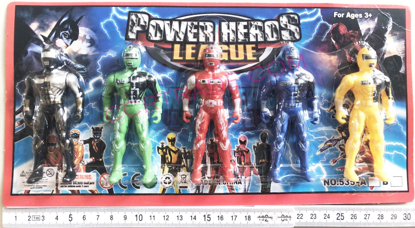 หุ่นเพาเวอร์เรนเจอร์ 5 ชิ้นแผงยาว 31 ซม.