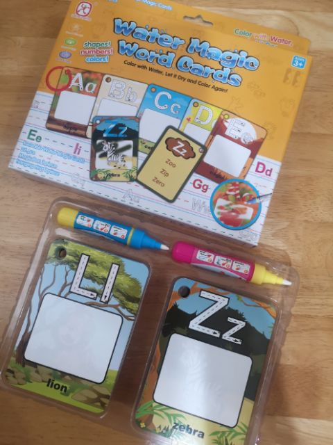 การ์ดระบายสีน้ำ แห้งแล้วระบายใหม่ได้ สอนภาษา