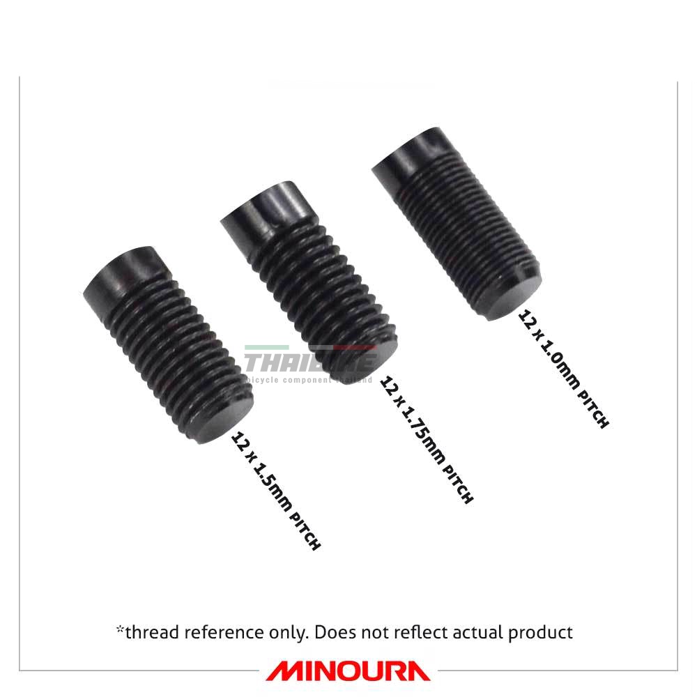 อแดปเตอร์เทรนเนอร์จักรยาน MINOURA สำหรับแกนล้อ 12MM SHIMANO DT SWISS X-12 Syntace Taper frame CAAD13