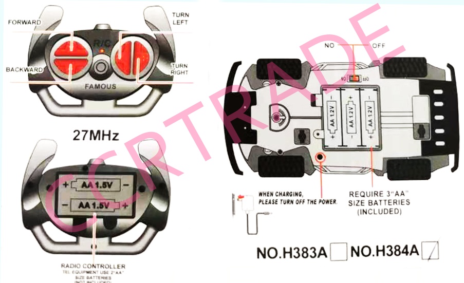 รถวิบากสีสดบังคับไร้สาย ชาร์จไฟบ้าน+รีโมทกล่อง 13.5x26 ซม.(1x3)