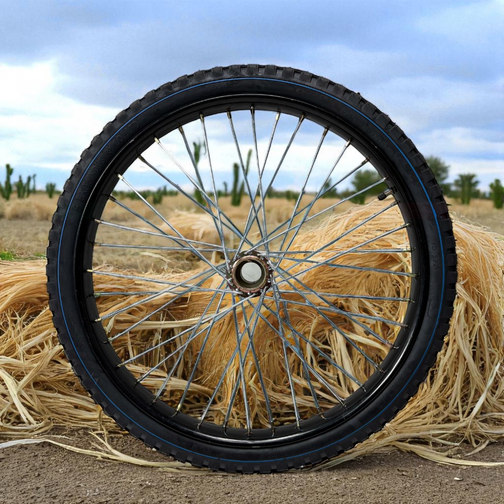 ชุดล้อสำเร็จรถเข็นสำเร็จรูป ดุมรถเข็น ใส่ยางนอกยางในแล้ว ขอบ 26x2 1/2 ขอบ17