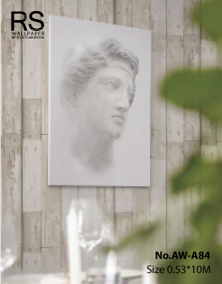 วอลเปเปอร์ลายไม้ โทนสีน้ำตาลครีม NO.AW-A84