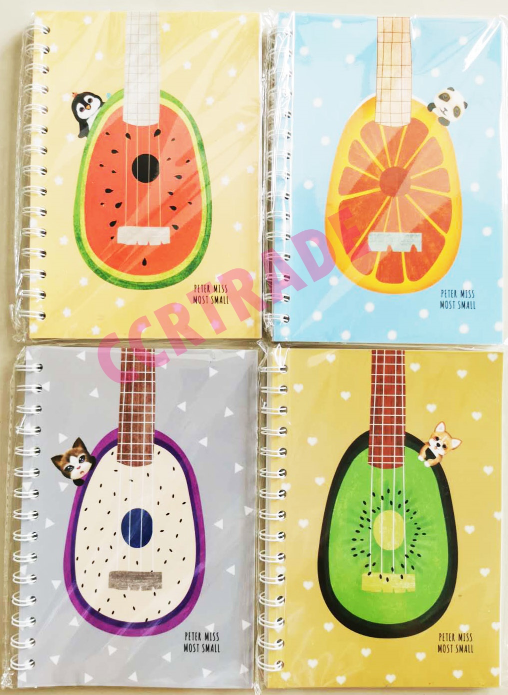 สมุดโน๊ตห่วง อูคูเลเล่ 60 แผ่น(มีเส้น) 14x20 ซม.