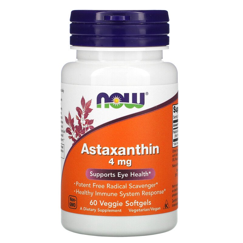 Astaxanthin 4mg NOW 60 เม็ด
