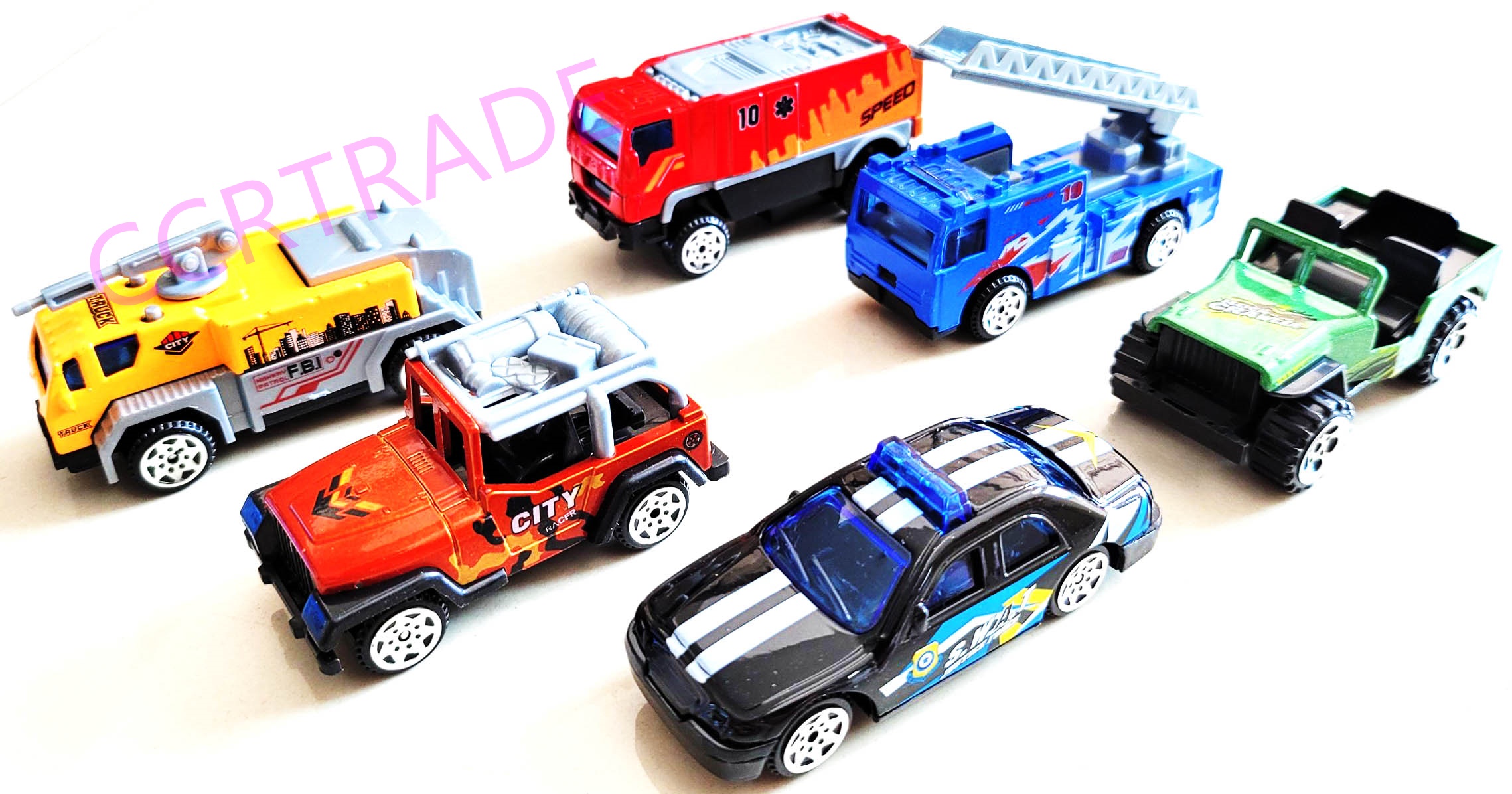 รถเหล็กสีสดคละแบบกล่อง 29.5 ซม.